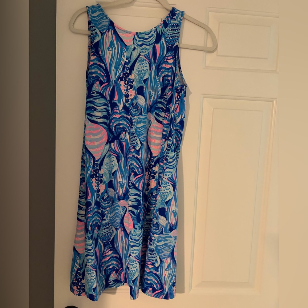 Lilly Pulitzer Blue and Pink Patterned Dress